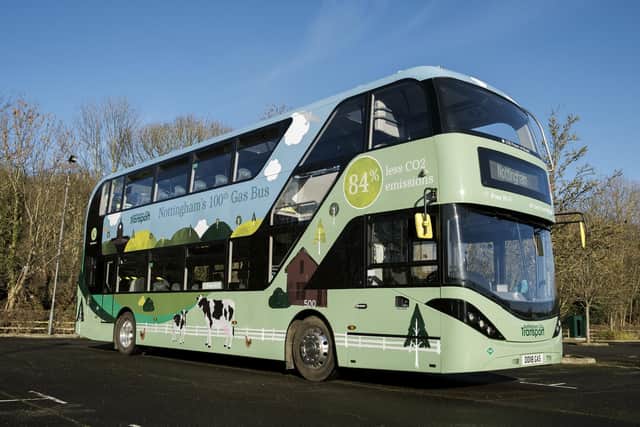 Nottingham City Transport's bio-gas buses have now been working routes for the past five years. Photo: Nottingham City Transport