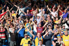Stags fans in full cry at the One Call.