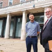 Couns Ben Bradley (left) and Keith Girling both agree moving to new offices at Top Wighay is the right option for the council