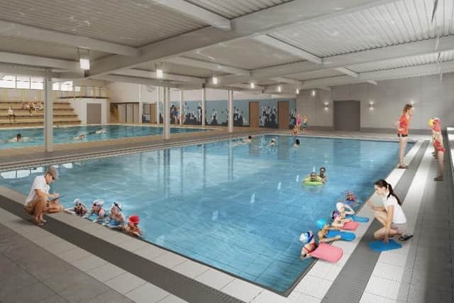 An artist's impression of the new Hucknall Leisure Centre pool which is expected to open in June