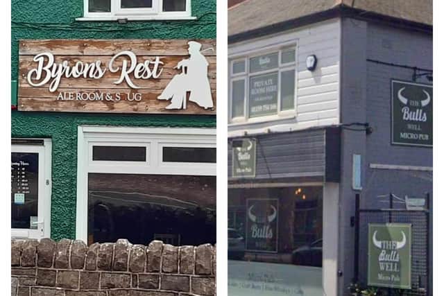 Byron's Rest in Hucknall and The Bull's Well in Bulwell were both nominated for the CAMRA LocAle award. Photos: Google