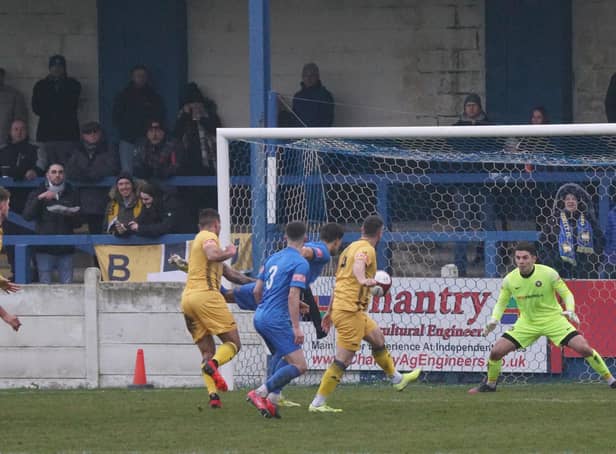 Dom Roma goes close at Gainsborough but it's a third successive defeat for Basford United.