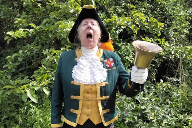 Town crier Karen Crow will be performing in Hucknall and Bulwell as part of the festival