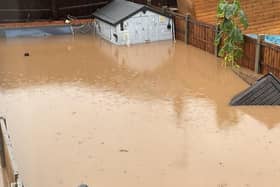 Homes and gardens across Nottinghamshire were submerged as Storm Babet brought devastiting flooding to the county. Photo: Jacob Lock