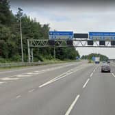 The M1 northbound has partly re-opened after being closed between the Bulwell and Hucknall junctions. Photo: Google