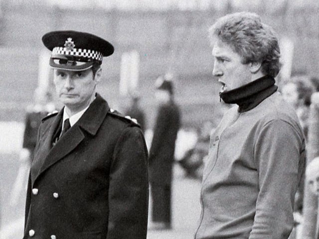 Stags Manager Stuart Boam looks on against Port Vale.