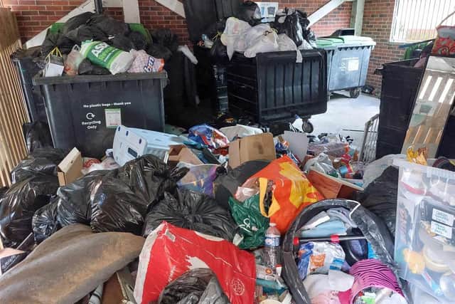 The bins are overflowing and bin collectors say they can't get in to empty them. Photo: National World