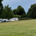 The traveller camp on land at Lancaster Road and Kingsway Gardens in Hucknall is set to be moved on after the council obtained a court order. Photo: Denise Guest Williams