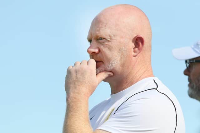Hucknall Town manager Andy Ingle - plenty of positives as first league win eludes Yellows.