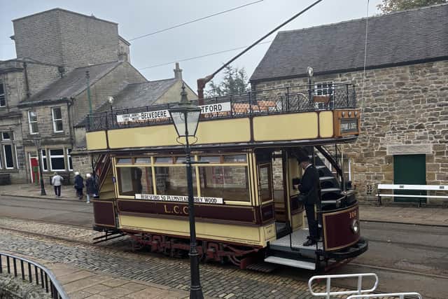 One of the historic trams at the National Tramway Museum.