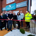 Bulwell MP Alex Norris cuts the ribbon to open the show homes at the new Garvey Glade development. Photo: Submitted