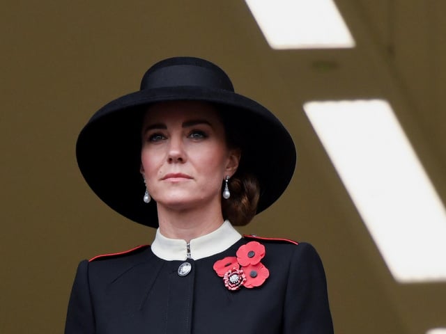 The Duchess of Cambridge during the Remembrance Sunday service