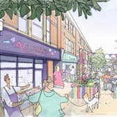 An artist's impression of how the revatilised Hucknall town centre might look if it was to get levelling up funding