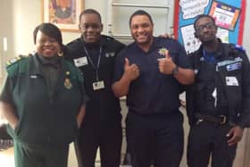 Members of the emergency services visited a Bulwell primary school as part of Black History Month