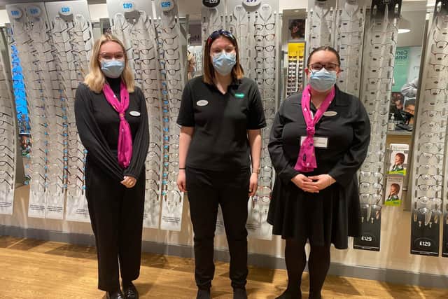 Specsavers in Hucknall has welcomed three new apprentices to its team