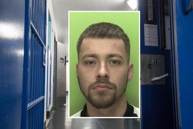 Logan Brandt, aged 24, was jailed for a total of eight months and banned from driving