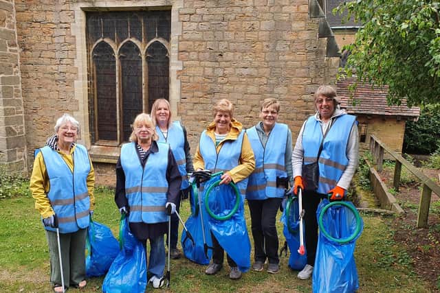 Val Gant and fellow members of the Hucknall & District U3A litter-picking group