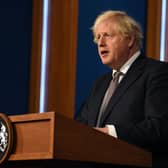 Prime Minister Boris Johnson gave an update on relaxing restrictions imposed on the country during the Covid-19 pandemic at a virtual press conference at Downing Street on July 5
