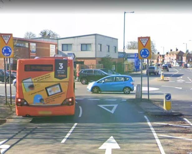 Work is set to start to replace the roundabout with traffic lights and a bus lane in the autumn. Photo: Google