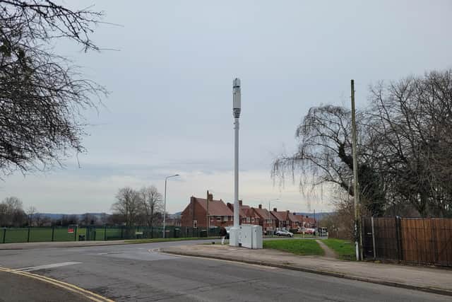 Unhappy residents have branded the new phone mast 'an eyesore'