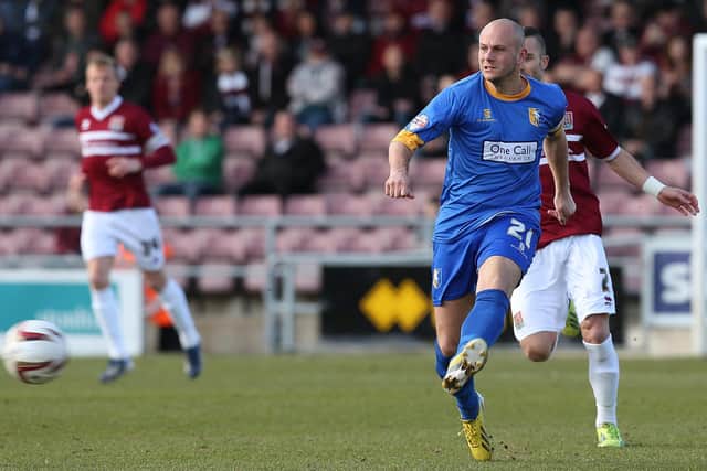 Adam Murray in action for Mansfield Town in 2014.
