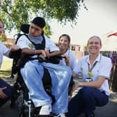 Yusef with members of the children's community respiratory physiotherapy team at Nottinghamshire Healthcare. Photo: Submitted