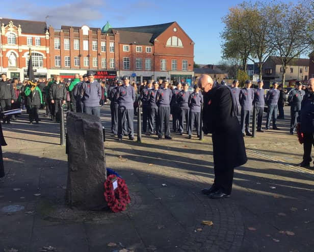 A previous Remembrance Day parade set to leave Market Place in Hucknall