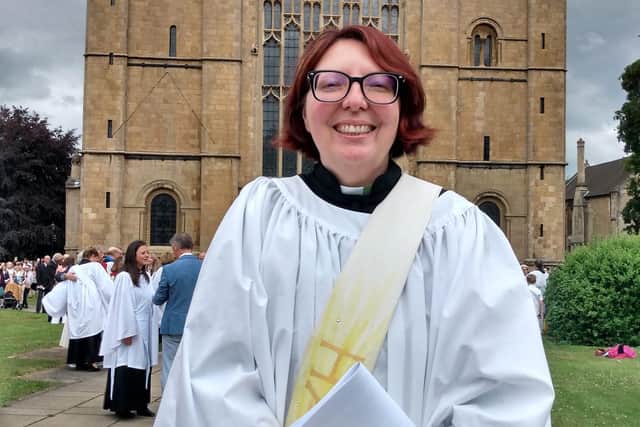 Hucknall mum Rachael Burn was ordained as a Church of England deacon at Southwell Minster. Photo: Facebook