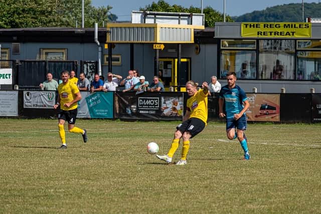 Starting to click - Hucknall Town  in win at Birstall on Saturday.