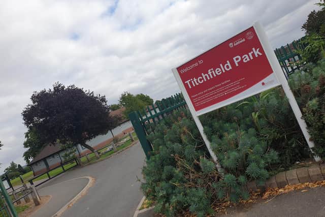 Teenagers armed with a hammer or an axe tried to break into a shipping container at the cafe in Titchfield Park