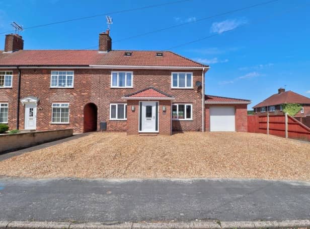 With offers invited by estate agents Yopa of more than £240,000, this four-bedroom, end-terrace home on Appleton Road, Blidworth might well prove to be an enticing proposition for growing families.