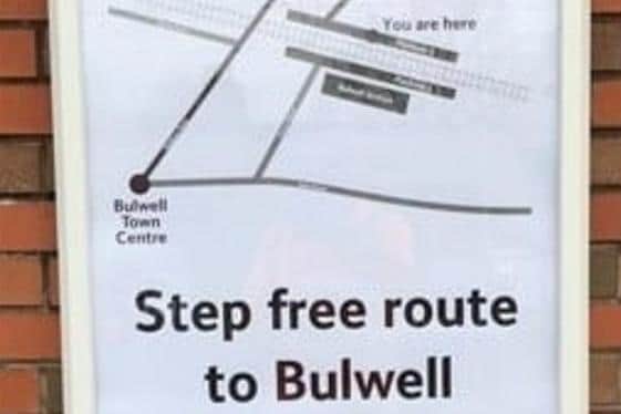 New poster signs have been installed at Bulwell Station