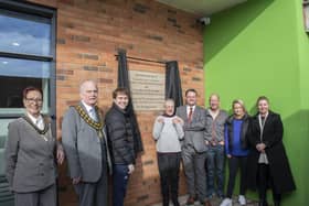 Plaque unveiling at Kirkby Leisure Centre