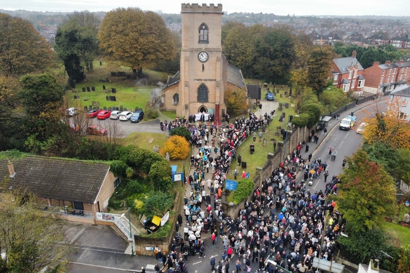 The Bulwell parade was followed by an outdoor service at St Mary's Church