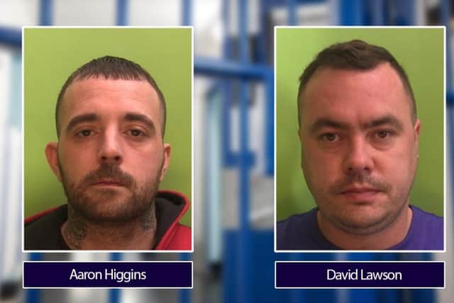 Aaron Higgins and David Lawson have been jailed