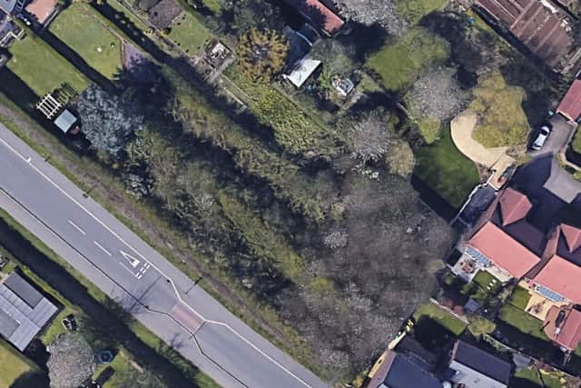 The proposed site is currently hedgerow on Emperors Way in the town