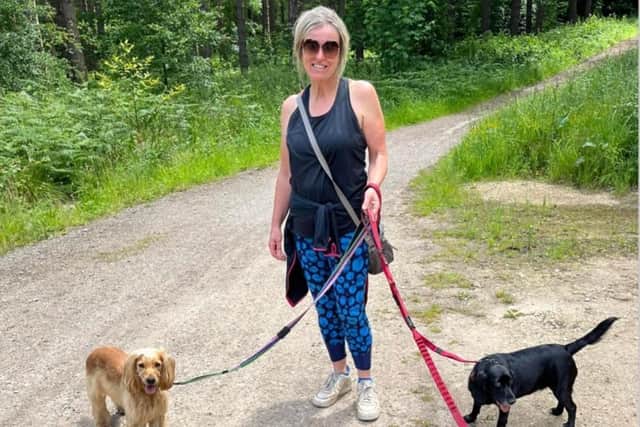Amanda Thoelen will be seen off to her wedding venue by many of the dogs she walks each day in Hucknall