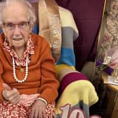 Flo celebrating her 100th birthday