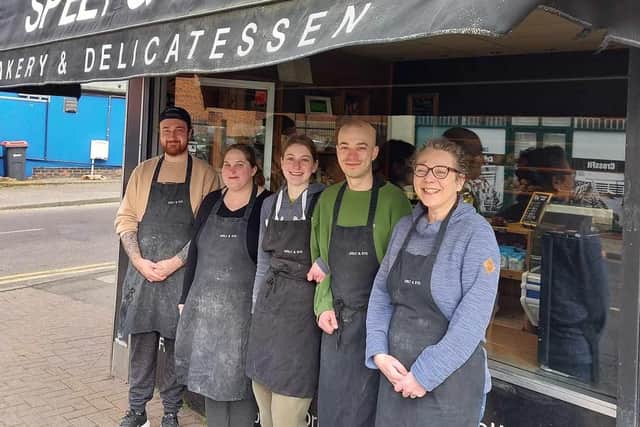 Abi and Kane with the rest of the Spelt & Rye staff. Photo: National World