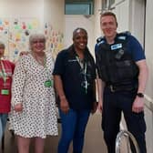 Police visited Hucknall Youth Centre to chat with volunteers and members