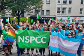 Colleagues and volunteers from the NSPCC and Childline attended Nottinghamshire Pride