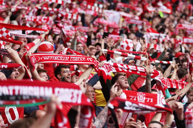 Forest fans are ready to welcome top flight football back to the City Ground this year. Photo: Christopher Lee/Getty Images