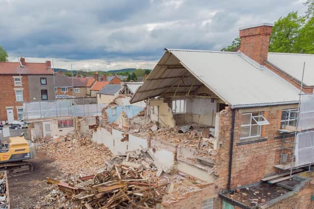 Work is now well underway to demolish the buildings on the site. Photo: Paul Atherley