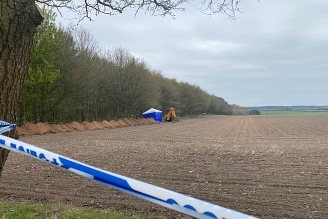 Investigations are ongoing at the site in Sutton where human remains were found