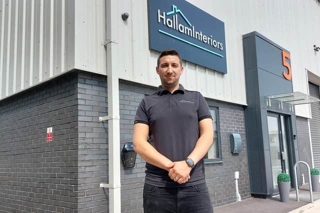 Hallam Interiors owner Shay Hallam outside the new showroom the company has moved to