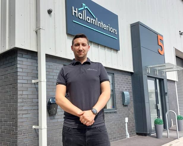 Hallam Interiors owner Shay Hallam outside the new showroom the company has moved to