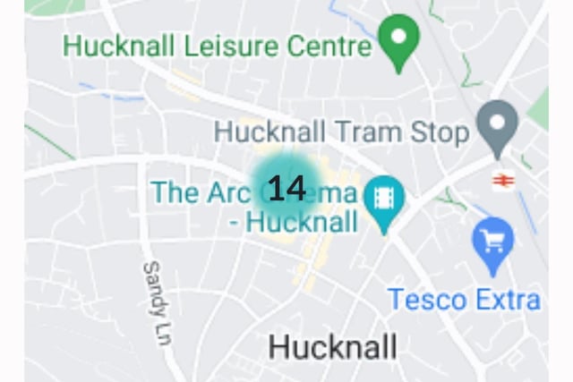 There were 12 crimes reported on or near mapped supermarket area in Hucknall, February 2024.