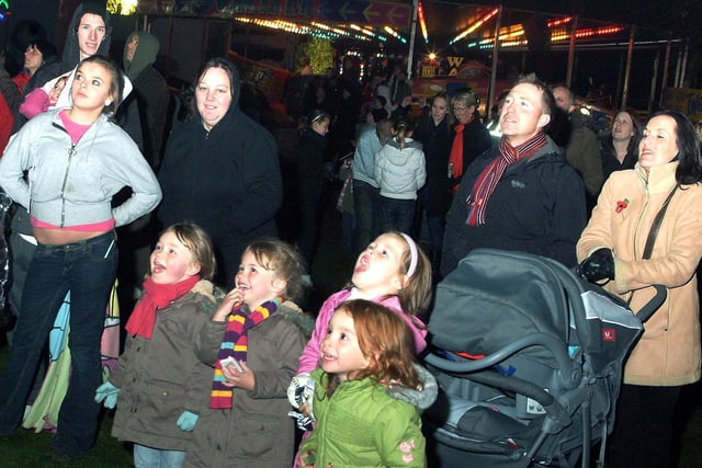 In 2008. Hucknall, Titchfield Park, a bonfire event hosted by Ashfield District Council. Do you recognise anyone?