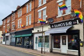 Hucknall Pride flags out in force along Annesley Road