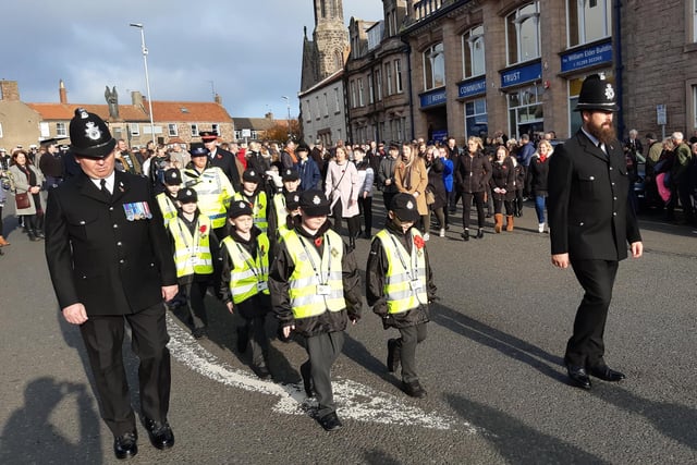 Holy Trinity First School's Mini-Police joined Northumbria Police at the service.